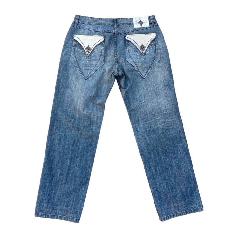 Vintage 90s Pelle Pelle Embellished Jeans Men's Size 38